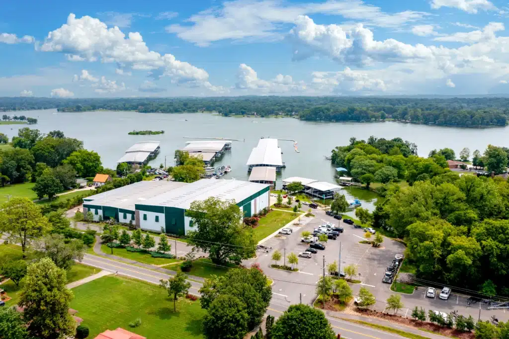 Aerial view of Drakes Creek Marina